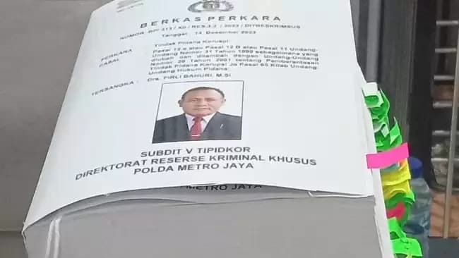 Berkas perkara pemerasan Syahrul Yasin Limpo (Foto: Ist)