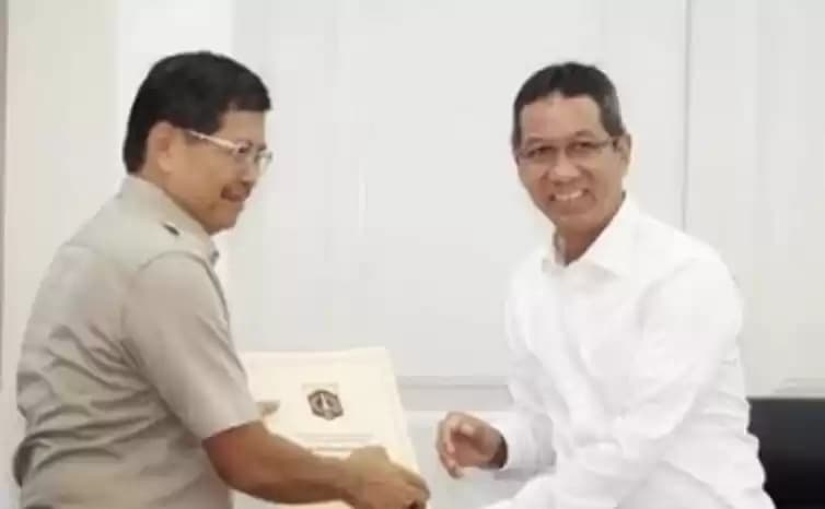 Deputi Gubernur DKI Jakarta Bidang Budaya dan Pariwisata Marullah Matali dan Pejabat Gubernur DKI Jakarta Heru Budi