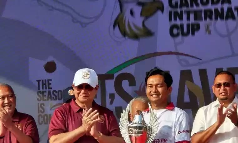 Dewan penasehat GIC 2024 Hashim Djojohadikusumo dan Ketua Pelaksana Wahyu Budiarto