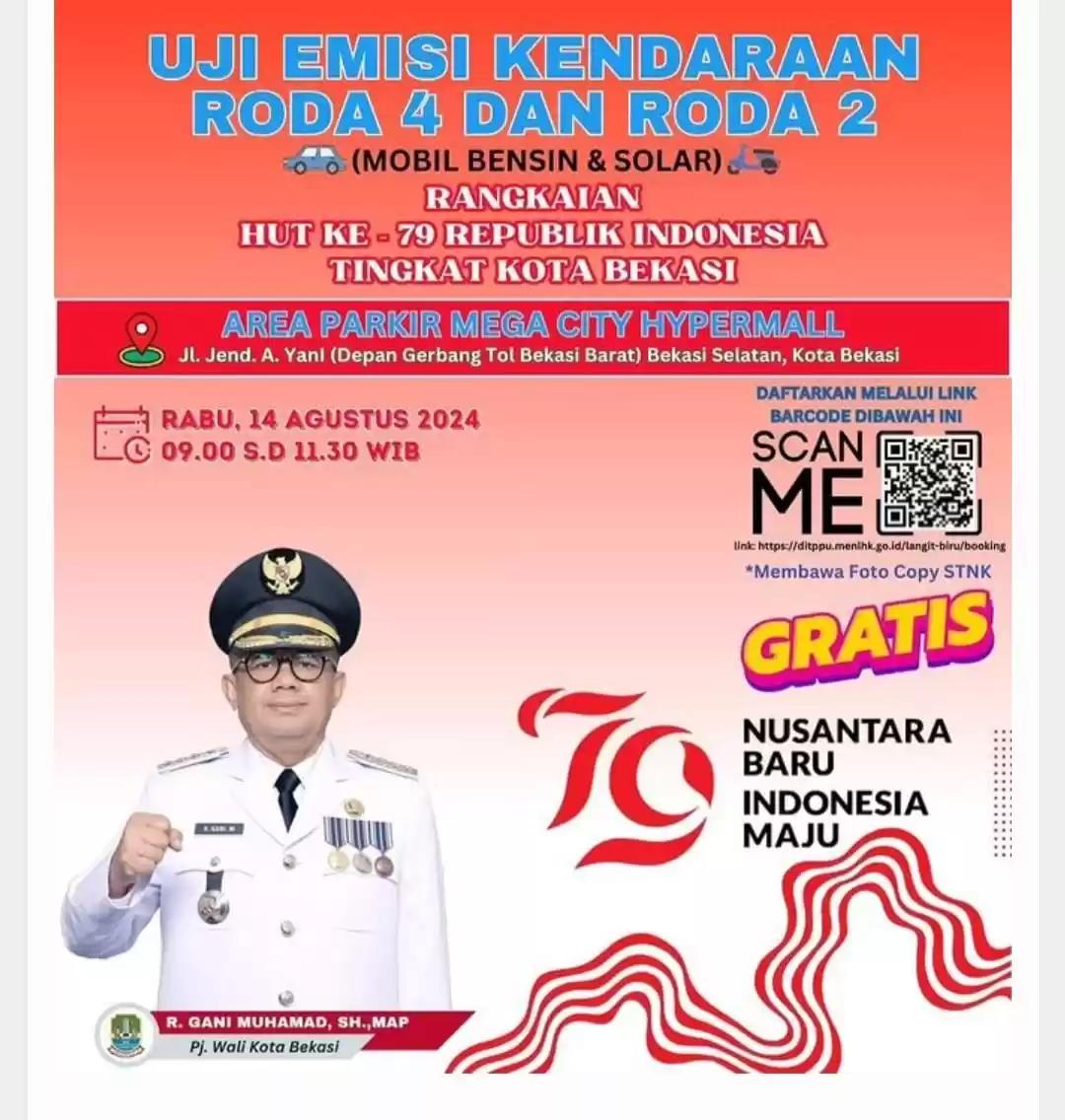 Dinas LH Kota Bekasi Peduli, Lakukan Uji Emisi Gas Buang Kendaraan Gratis