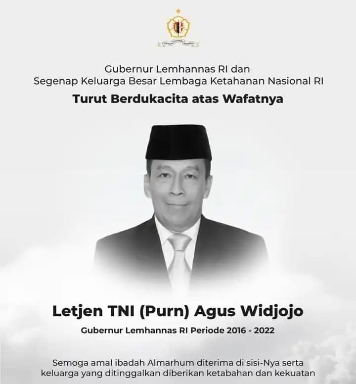 Duta Besar RI untuk Filipina, Letjen TNI (Purn) Agus Widjojo, meninggal dunia