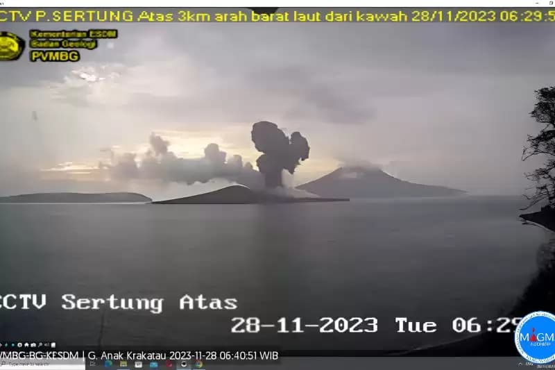 Erupsi Gunung Anak Krakatau Sebagai Respons Peningkatan Gempa Vulkanik