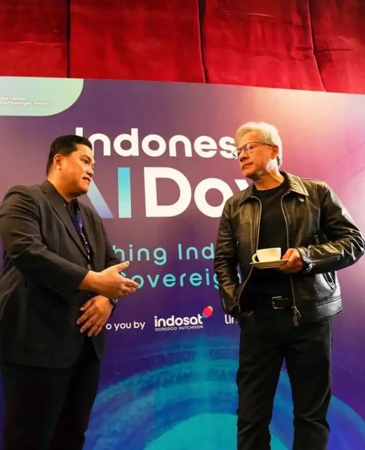 Erick Thohir bertemu dengan CEO NVIDIA
