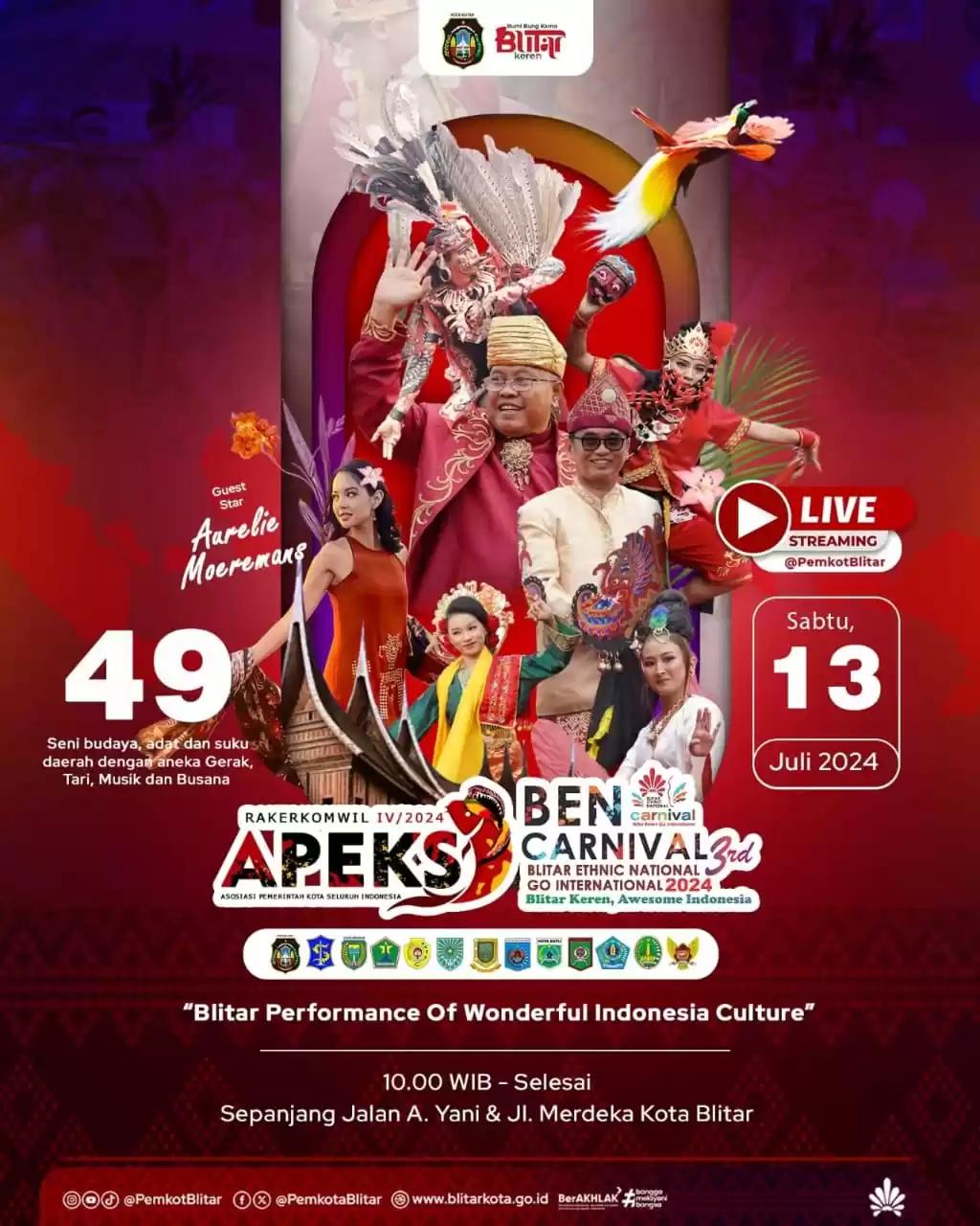 Flayer 3rd BEN Carnival 2024. (Foto: Dok MI/Kominfo Kota Blitar)