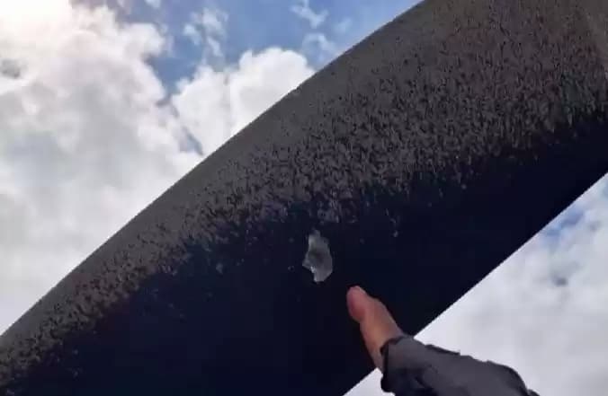 Foto Baling-baling pesawat Smart Air yang ditembak KKB