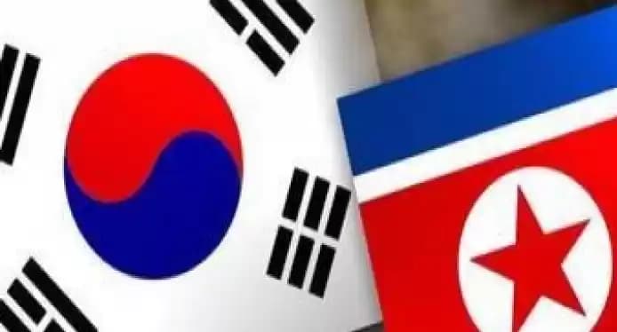 Foto Bendera Korsel dan Korut