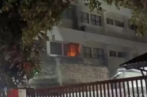 Foto Kantor Sudin Terbakar