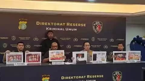 Foto Konferensi pers terkait kasus penjualan chip judi online