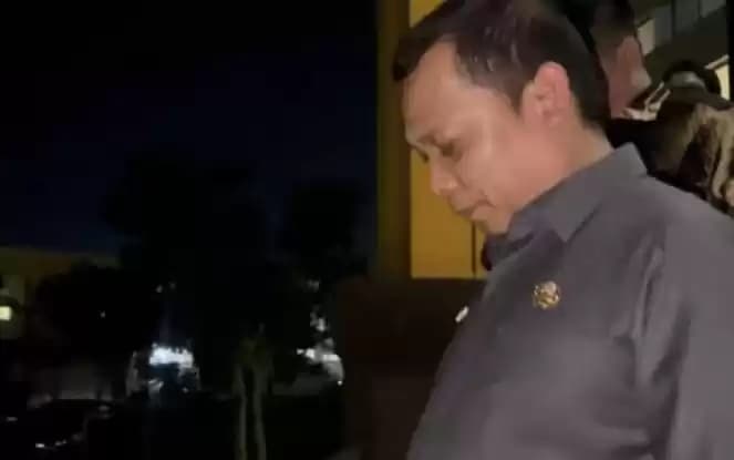 Foto Muflihun usai diperiksa sebagai saksi atas dugaan SPPD fiktif
