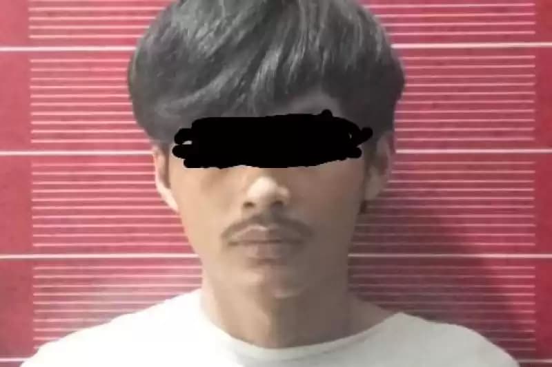 Foto Pelaku BD yang berhasil diamankan di Polres Serang