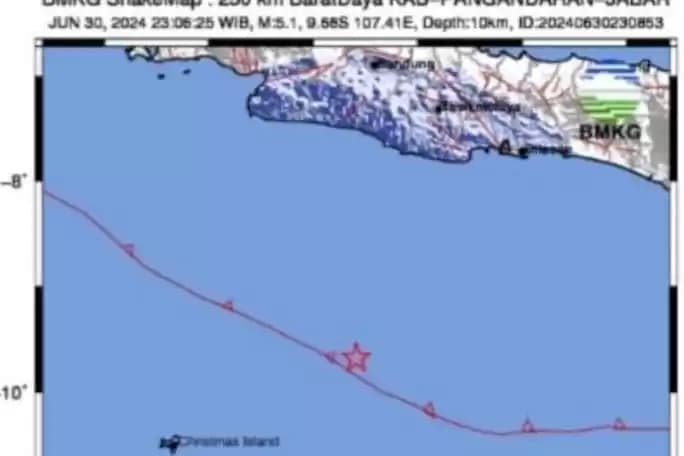 Foto Peta Gempa