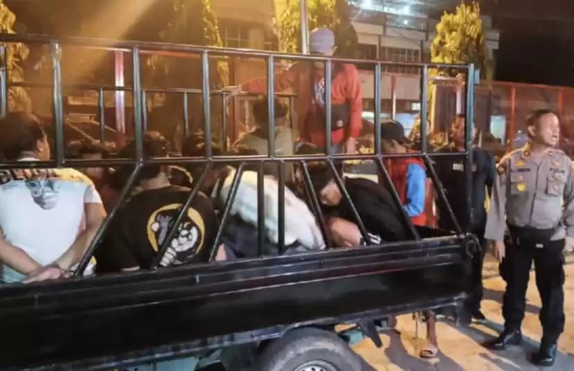 Foto Polisi Amankan Geng Motor