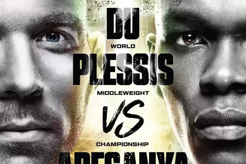Foto Poster terbaru UFC 305 Pertarungan Dricus Lawan Adesanya