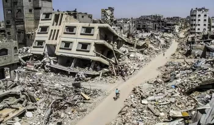 Foto Reruntuhan Bangunan di Gaza