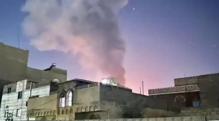 Foto Serangan AS-Inggris di Sanaa, Yaman