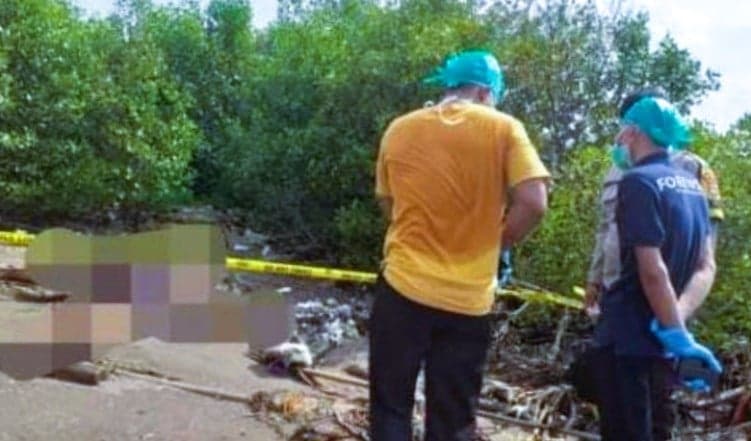 Tim Inafis Satreskrim Polres Serang Olah TKP Evakuasi Penemuan Mayat
