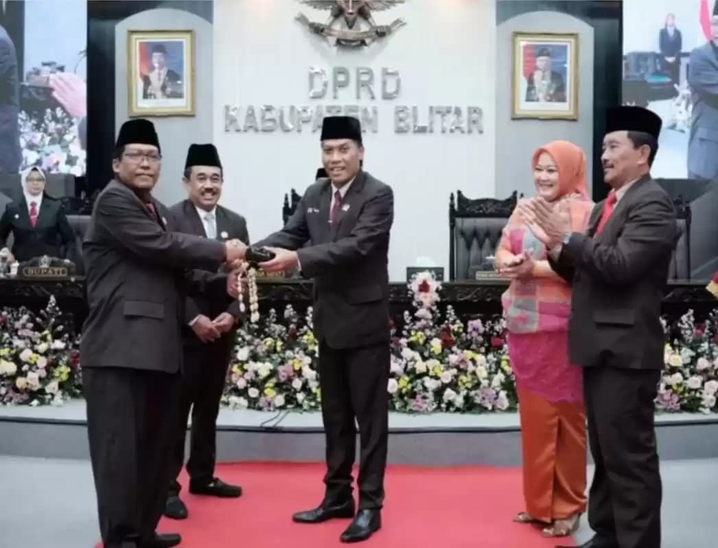 Gelar Paripurna DPRD Kabupaten Blitar Agenda Pelantikan 50 Anggota DPRD Masa Bakti 2024-2025