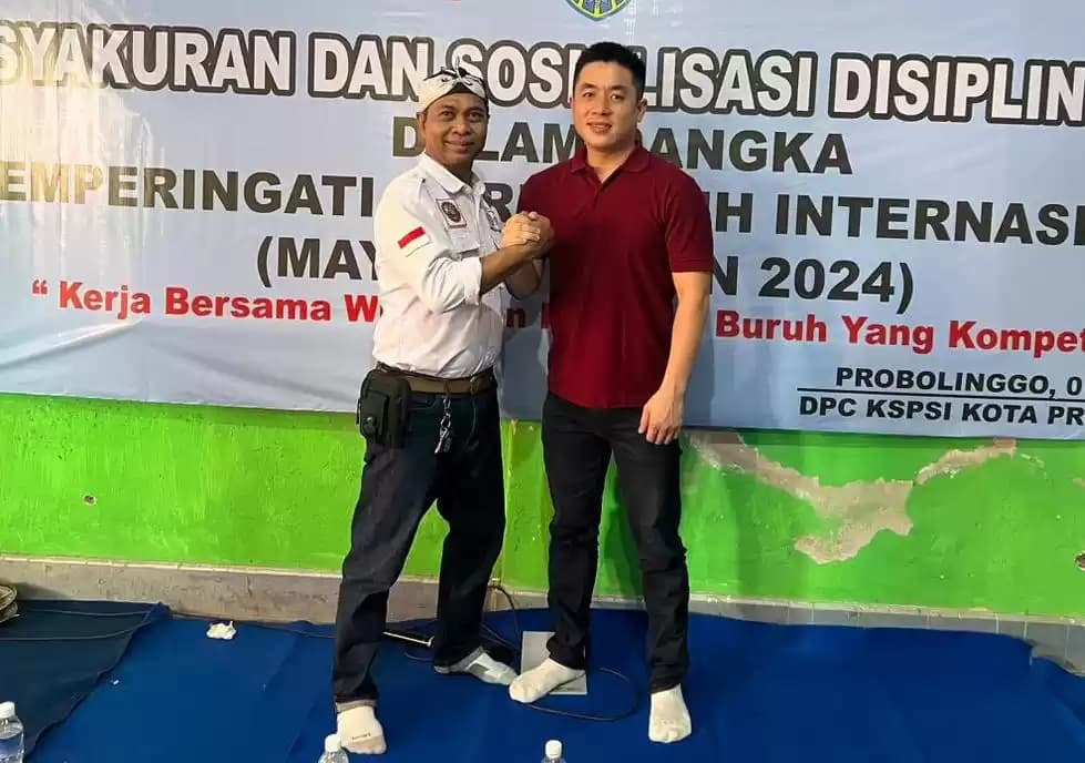 Hari Buruh Internasional, DPC KSPSI Kota Probolinggo Gandeng Komunitas Pengusaha Muda Probolinggo