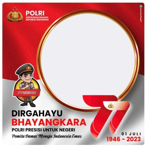 15 Link Twibbon HUT ke-77 Bhayangkara 1 Juli 2023