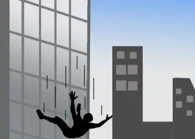 Ilustrasi Lompat dari atas gedung