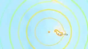 Ilustrasi Titik gempa di Pesisir vanuatu