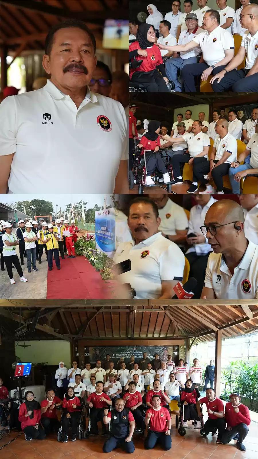 Jaksa Agung ST Burhanuddin Bersama  Chef de Mission Indonesia Reda Manthovani Cek Kesiapan Atlet Menuju Ajang Paralimpiade Paris 2024