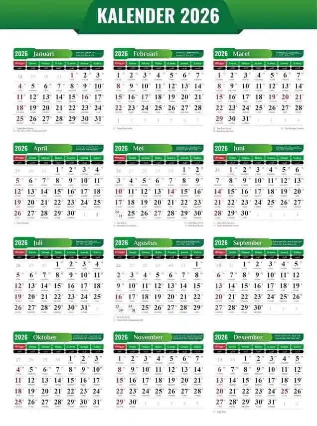 Kalender 2026