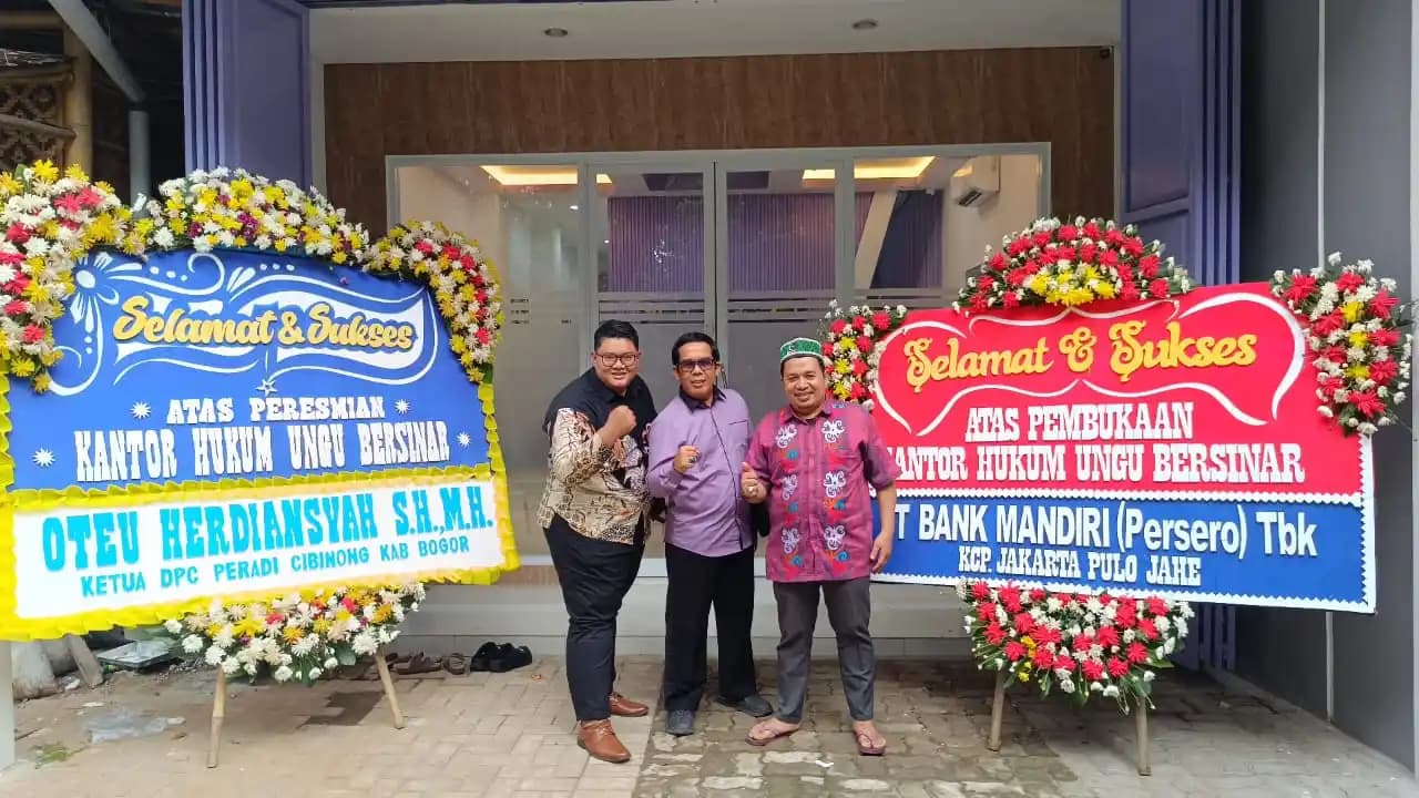 Kantor Hukum Ungu Bersinar Resmi Beroperasi di Cibinong, Fokus Layani Masyarakat Kurang Mampu