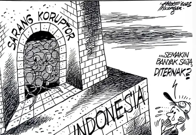 Karikatur - Ilustrasi - Sarang Koruptor