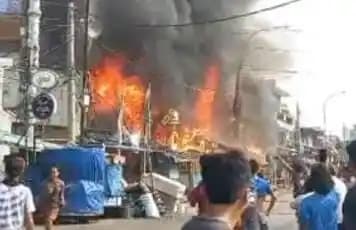 Kebakaran Warteg di Penjaringan Jakarta Utara
