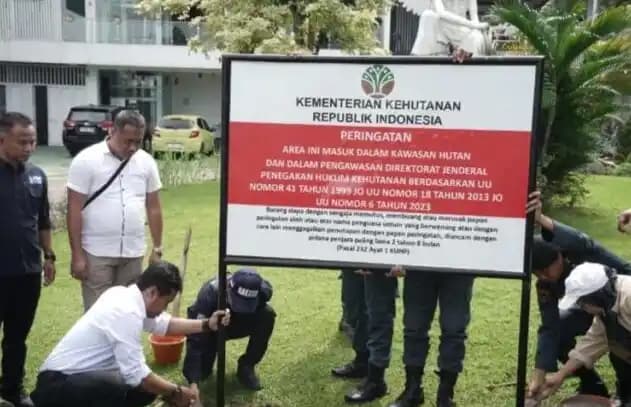 Kemenhut Menggelar Operasi Penertiban Penggunaan Kawasan Hutan di Hulu DAS Bekasi
