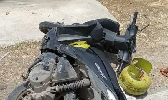 Kendaraan yang digunakan emak-emak Demak, Tri Lestari, saat berburu LPG 3 kg