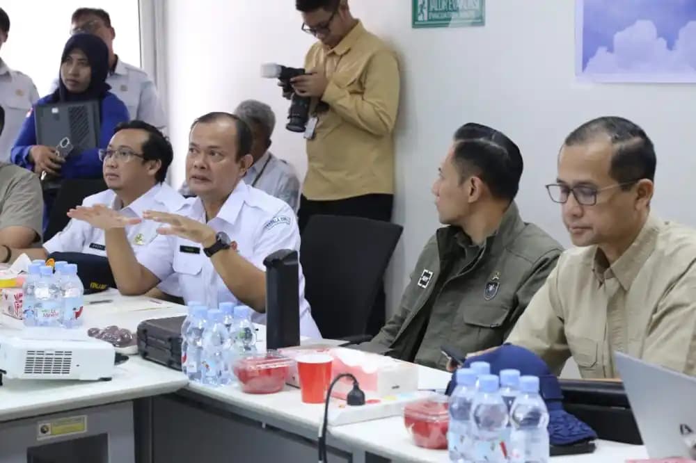 Kepala BMKG Teuku Faisal Fathani saat memberikan keterangan di Medan