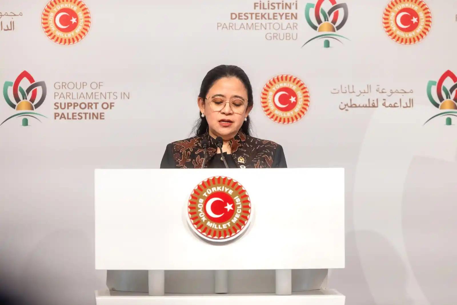 Ketua DPR RI Puan Maharani menghadiri pertemuan kelompok parlemen negara-negara pendukung kemerdekaan Palestina, The Group of Parliaments in Support of Palestine, yang digelar di Istanbul, Turki