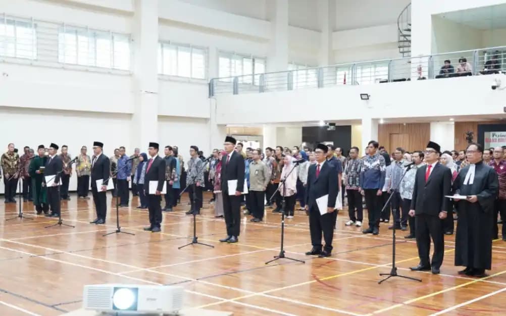 Komisi Pemberantasan Korupsi (KPK) melantik enam pejabat pimpinan tinggi pratama pada Jumat (20/2/2026)