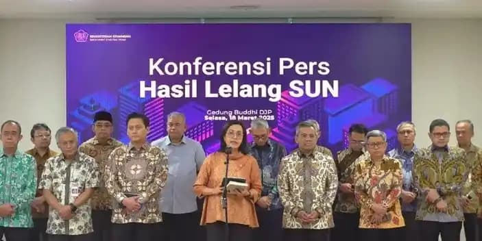 Konferensi pers Hasil Lelang SUN di Jakarta
