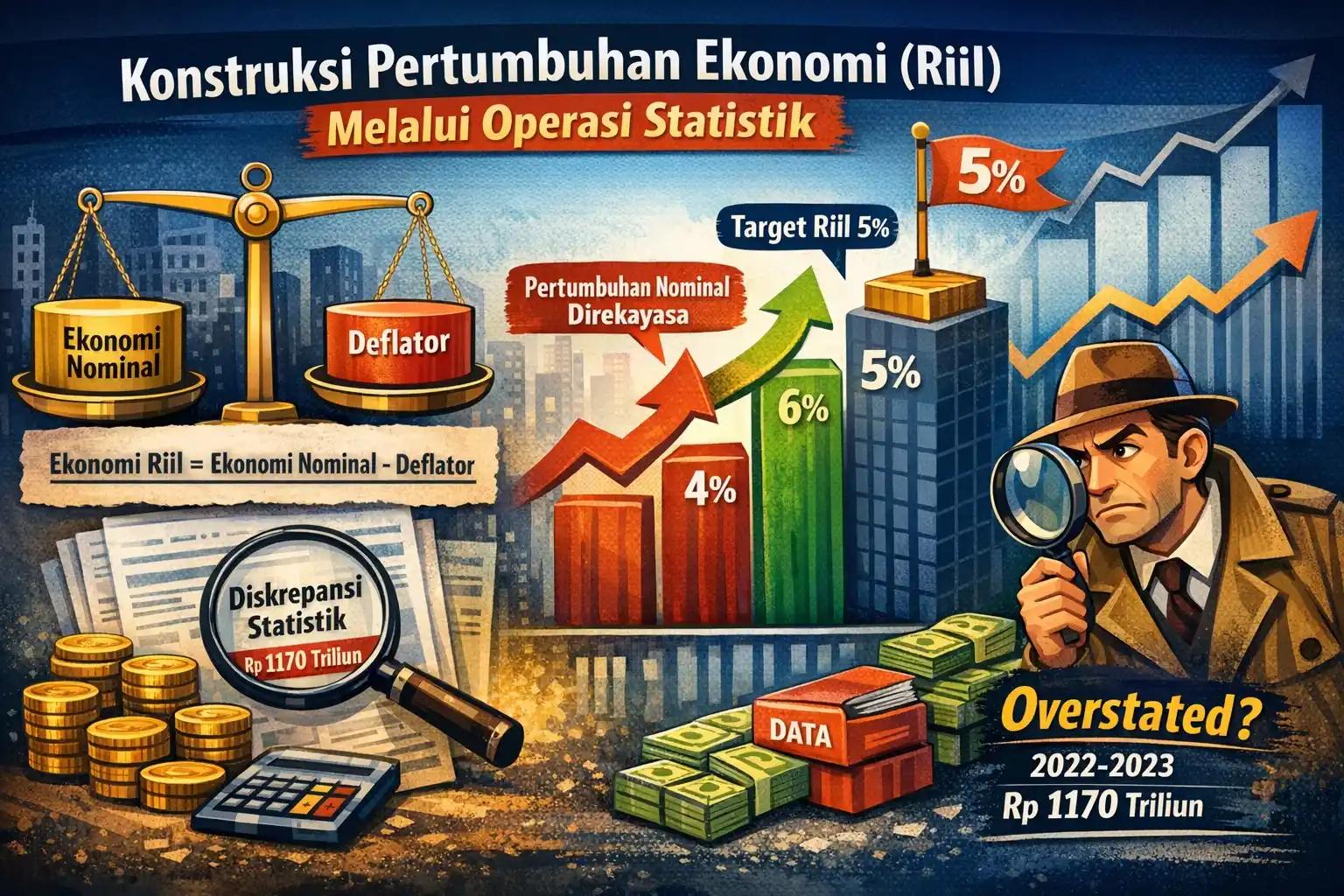 Konstruksi Pertumbuhan Ekonomi (Riil) Melalui Operasi Statistik