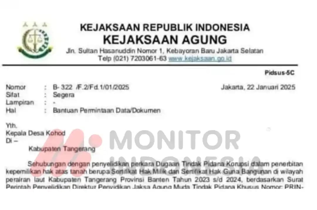 Korupsi HGB Pagar Laut Tangerang