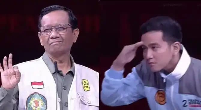 Mahfud Md dan Gibran Rakabuming Raka