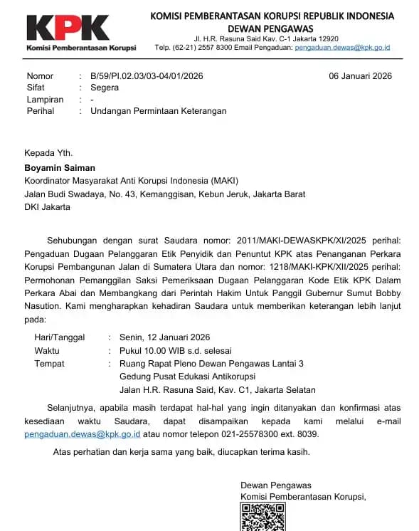 MAKI dipanggil KPK