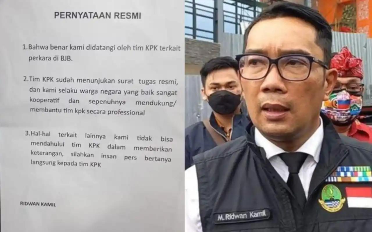 Menolak Lupa Jokowi Pilih Ridwan Kamil karena Rekam Jejak, Kini Rumahnya Diobrak-abrik KPK
