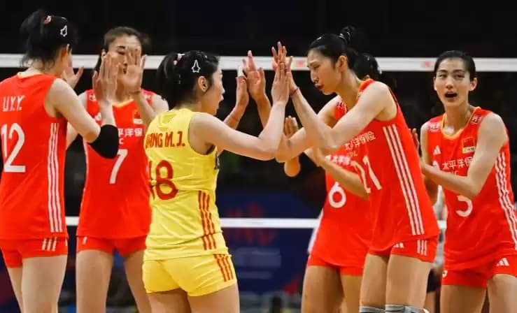 Para pemain tim nasional bola voli putri China