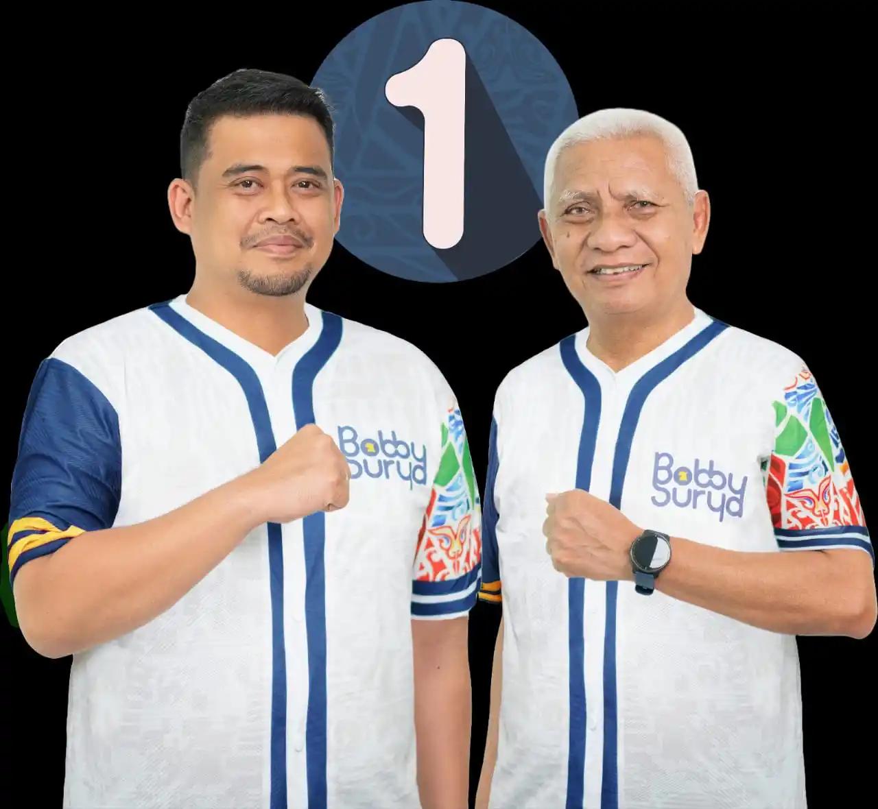 Pasangan calon gubernur dan wakil gubernur nomor urut 1, Bobby Nasution dan Surya
