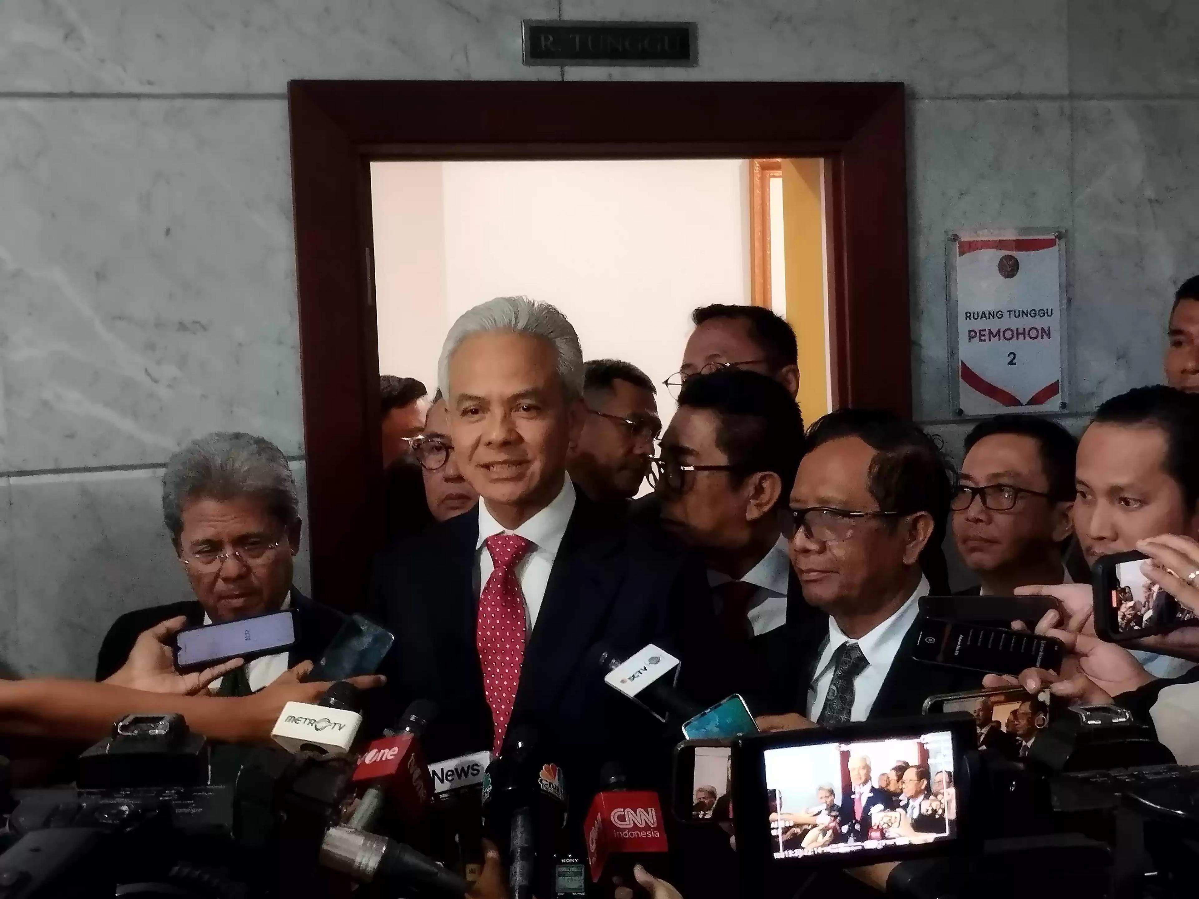 Pasangan Capres-Cawapres nomor urut 3, Ganjar Pranowo dan  Mahfud MD (Foto: MI/Dhanis)