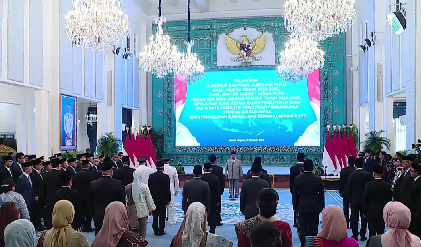Pelantikan dan Pengucapan Sumpah Jabatan Pejabat Negara di Istana