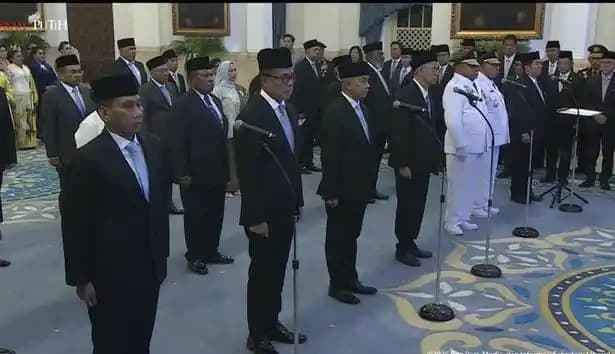 Pelantikan di Istana Negara, Jakarta, Rabu (8/10/2025)