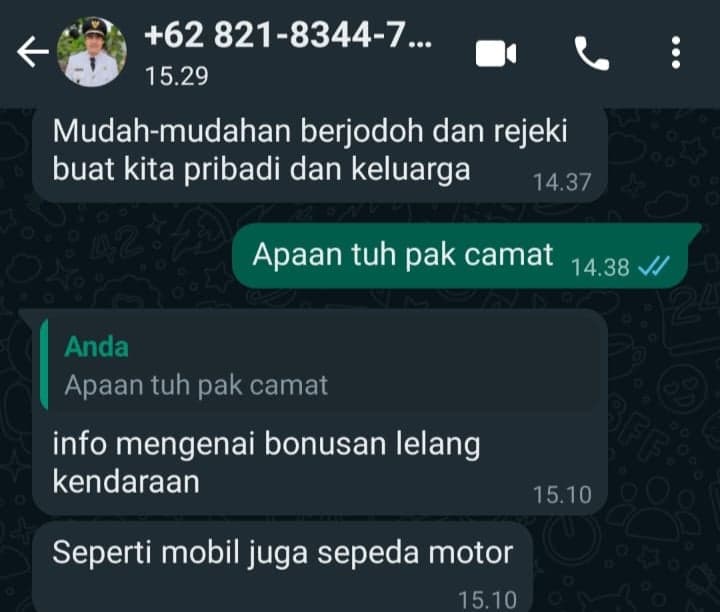 Fotonya Dipakai untuk Menipu di WhatsApp, Camat Cipayung: Zaman Sekarang Emang Edan, Semua Bisa Saja Dimanfaatkan Penipu