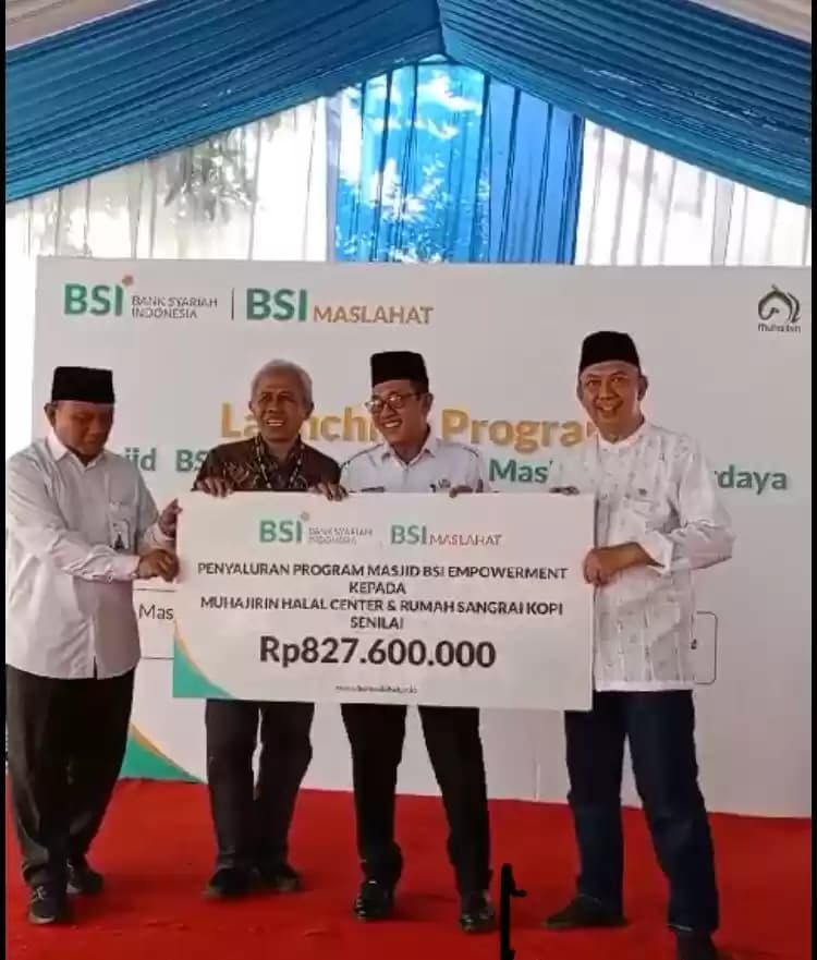 Penyaluran Program Masjid Empowerment Kepada Muhajirin Halal Center dan Rumah Sangrai Kopi