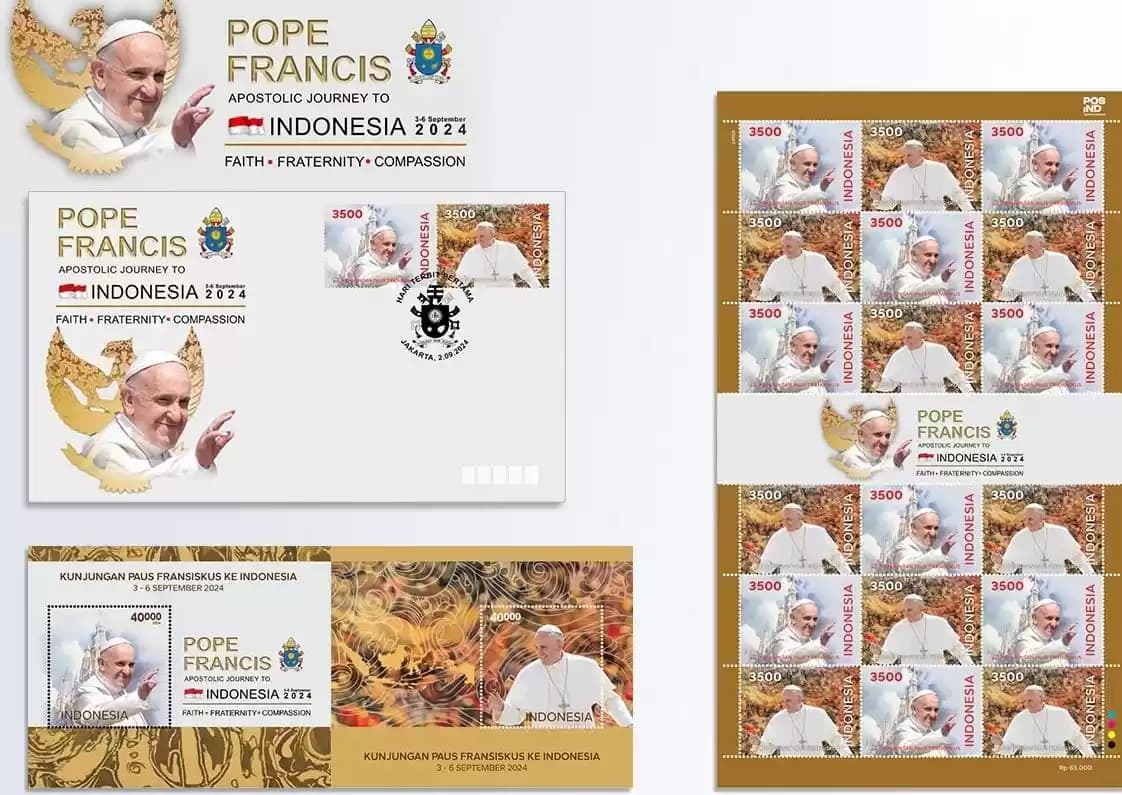 Perangko Khusus Kunjungan Paus Fransiskus