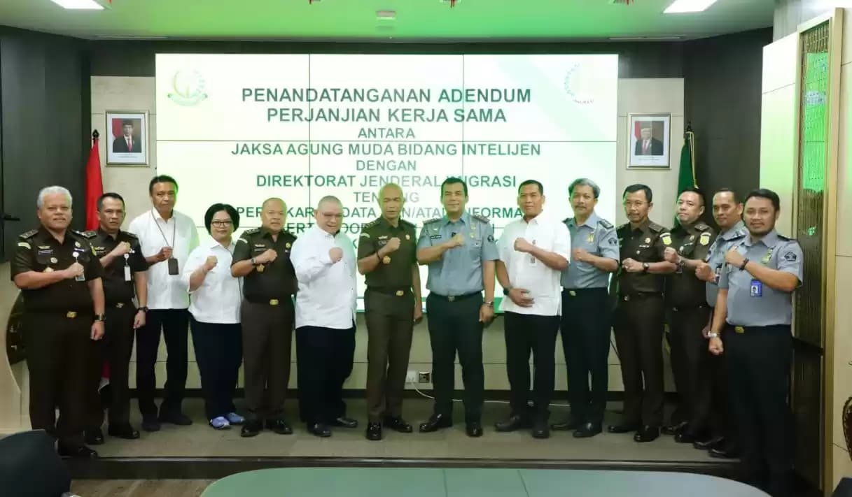 Pertukaran Data Informasi serta Koordinasi Intelijen, Jamintel Teken Kerja Sama dengan Dirjen Imigrasi